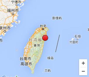 4月27日23时27分台湾花莲县海域发生4.9级地震
