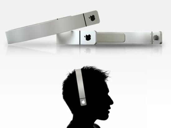 将物品设计制作的极致简单与易用 ，是苹果产品广受欢迎的法宝之一 。在延续这种简单的传统下，韩国设计师Sang-hoon Lee为苹果设计了这款概念耳机 Headphones。它看起来就像一款精致光滑的金属发带，但耳机两旁发光的苹果标志仍然令它时尚迷人，而且有意思的是，这两个标志实际上是实用的触摸式音量控制。