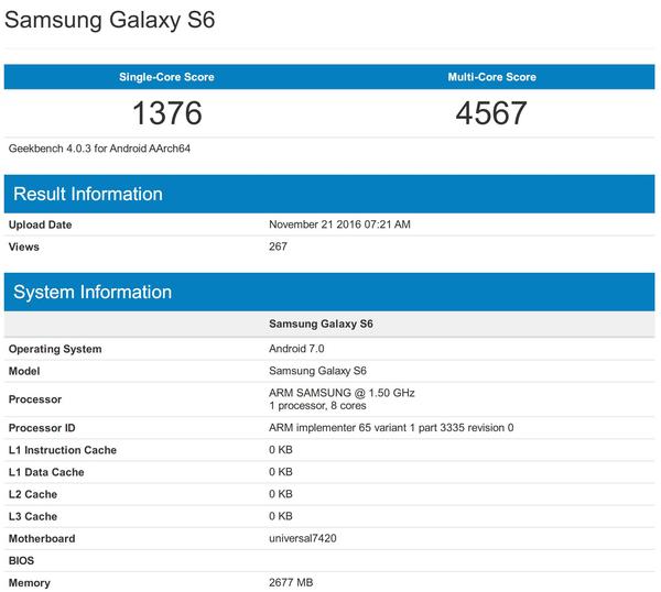 码报:【j2开奖】跑分网站惊现三星Galaxy S6 Android 7.0测试固件