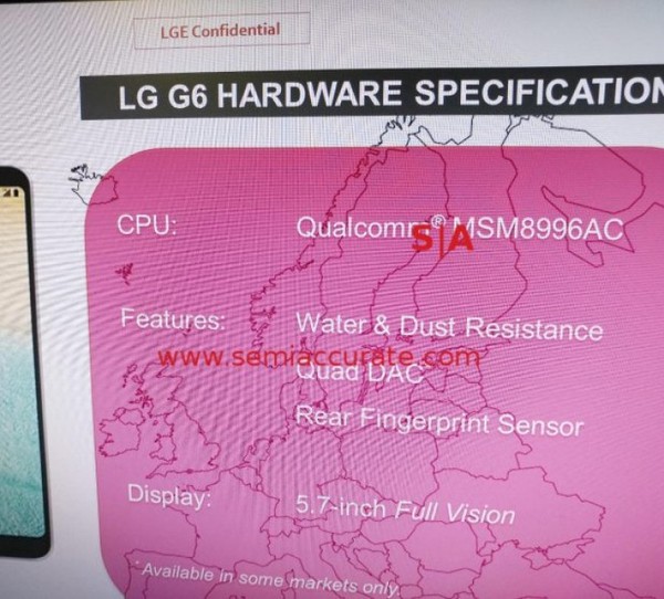 【j2开奖】LG G6再曝光：四核HiFi芯片+防水防尘，屏占比惊人