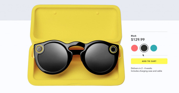 码报:【j2开奖】Snapchat 的智能眼镜 Spectacles 开始在官网正式售卖