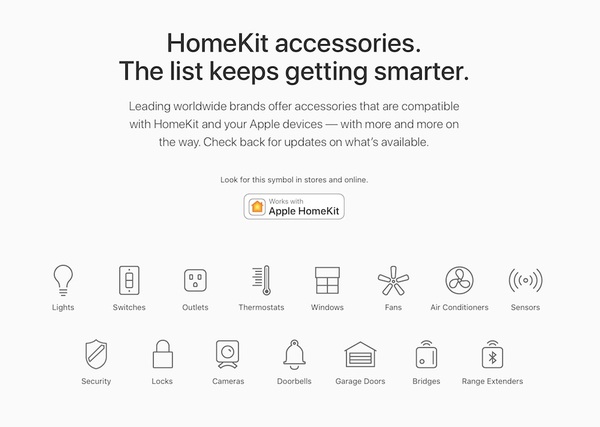 【图】苹果 HomeKit 官网更新，寻找智能家居产品更便捷了
