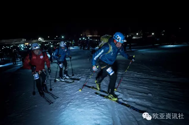 中国国家队征服2016瑞士冰川巡逻滑雪登山赛