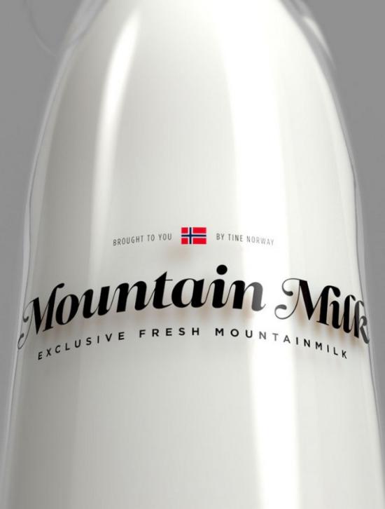 由安德斯·德雷奇Anders Drage带来的毕业作品 ，受顶尖饮用水品牌Voss 和其简约雅致的瓶身设计所启发，安德斯认为既然挪威水能在国际上占据一席地位，那么同样可以推出一个独特的挪威牛奶品牌 。以此为出发点，安德斯设计了拥有独特外观、给人以温暖和复古感觉的高山牛奶Mountain Milk包装瓶。喝到一半时，你会看到标签背部挪威的两大地理特色：高山和美丽峡湾的图片，表明高山牛奶正来自于独一无二的挪威。