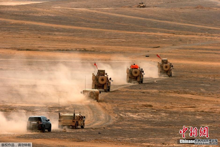 “渴狮”联合军演举行 美军和约旦军队沙漠演练