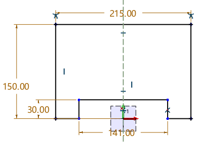 图2 绘制轴承座基本线框