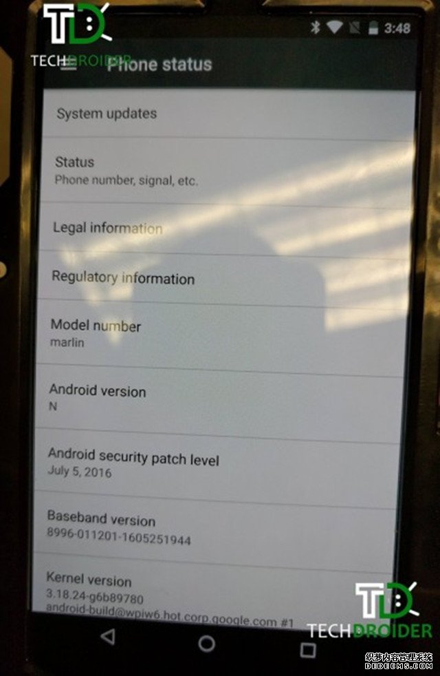 代工版Nexus系统截图曝光 版本号为N  