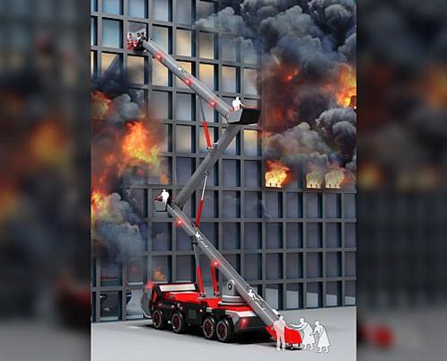 高层消防折叠梯救援车