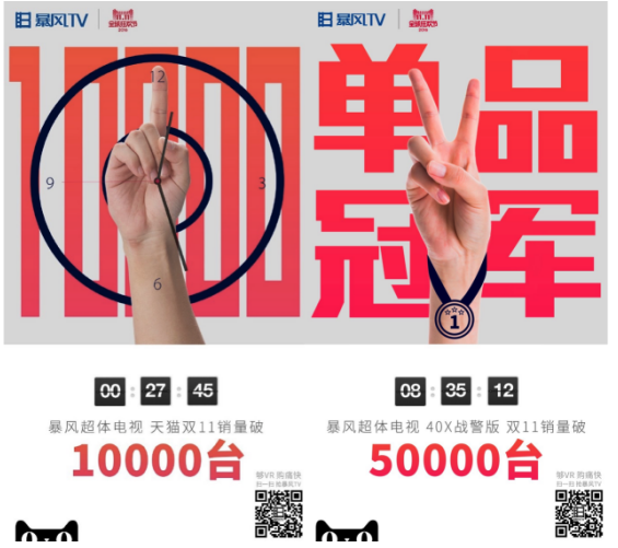 【j2开奖】双11彩电激战升级，暴风TV凭什么雄踞销量榜首？