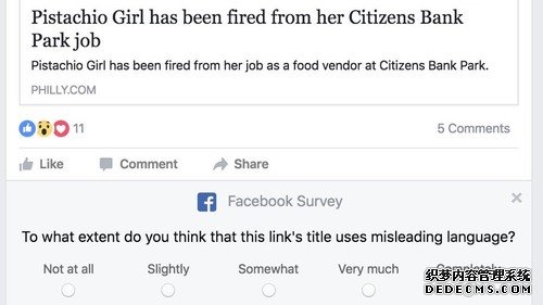  Facebook 开始让民众给文章打分以解决标题党问题