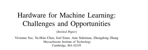 wzatv:【j2开奖】重磅论文 | 机器学习硬件概览：从算法到架构的挑战与机遇