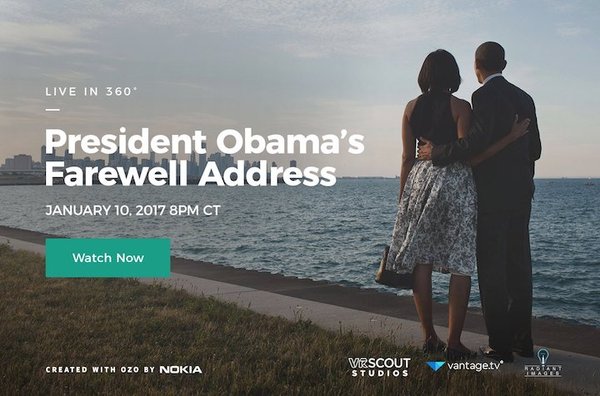 wzatv:【j2开奖】奥巴马用 VR 直播卸任演说，这也许是总统给科技界的最后一份礼物