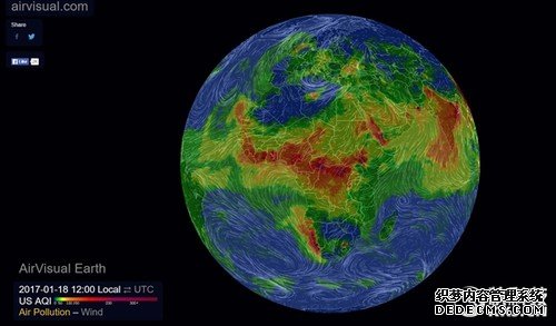 全球空气污染实时地图：看到非洲震惊了！