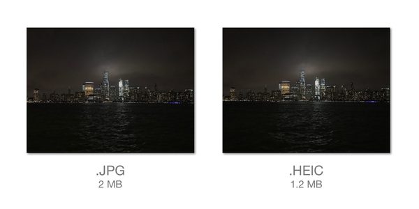 摄影狂魔福利：新压缩格式登陆苹果iOS11，省一半